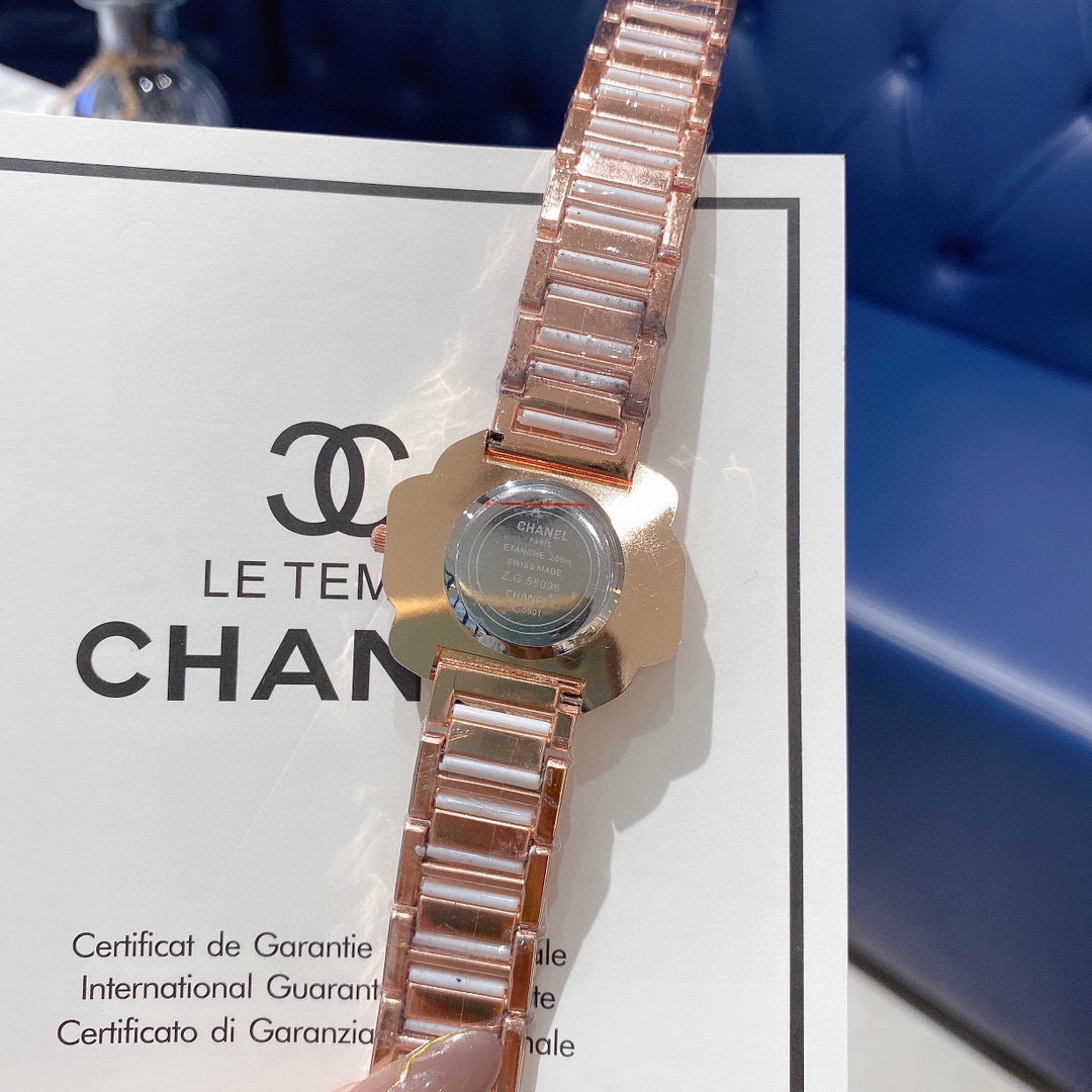 CHANEL Première原單山茶花女錶 玫瑰金陶瓷鏈帶鑽飾｜歐美奢侈品精品推薦