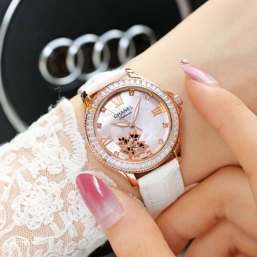 CHANEL Première山茶花鏤空玫瑰金女錶 高仿自動機芯奢華款｜歐美奢侈品精品推薦