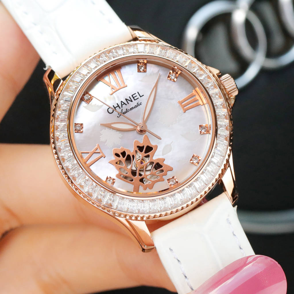 CHANEL Première山茶花鏤空玫瑰金女錶 高仿自動機芯奢華款｜歐美奢侈品精品推薦