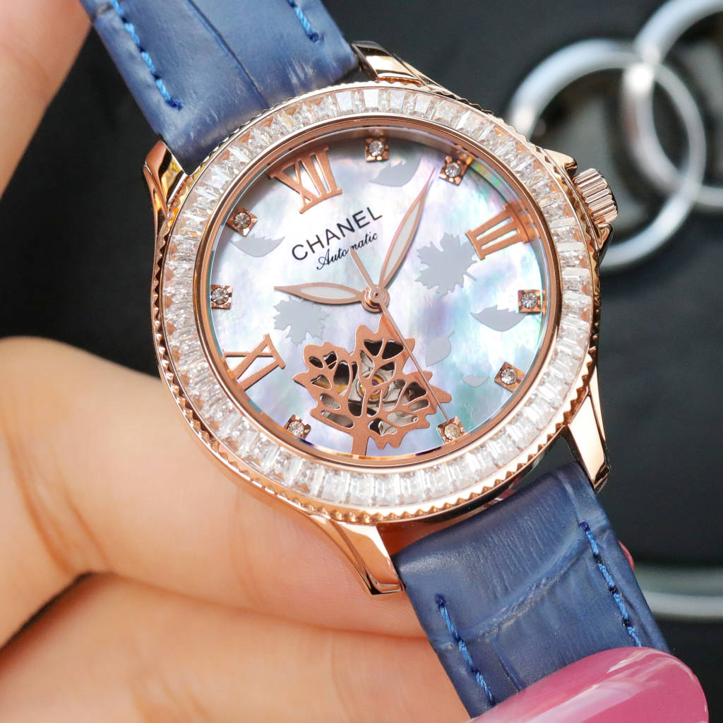 CHANEL Première山茶花鏤空玫瑰金女錶 高仿自動機芯奢華款｜歐美奢侈品精品推薦