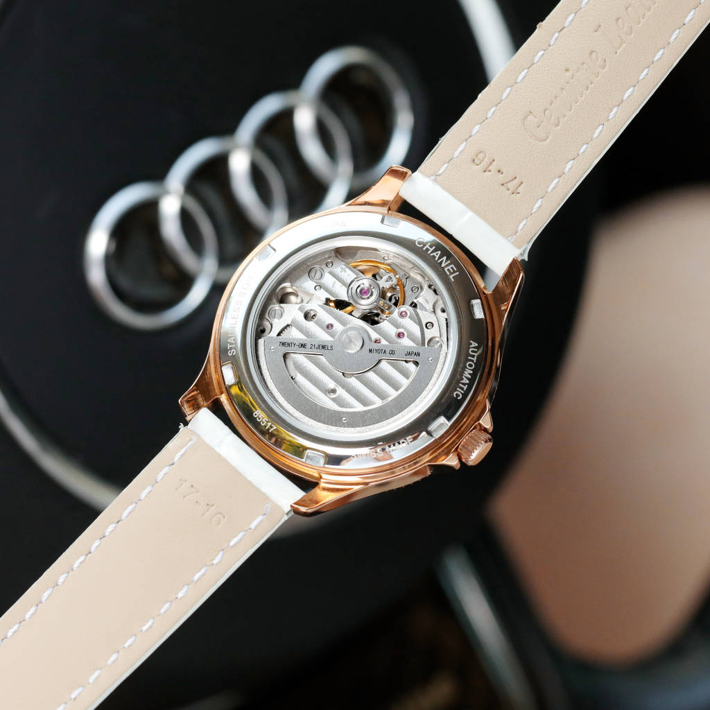 CHANEL J12山茶花高仿白陶瓷女錶 銀色花瓣鏤空款｜歐美奢侈品精品推薦