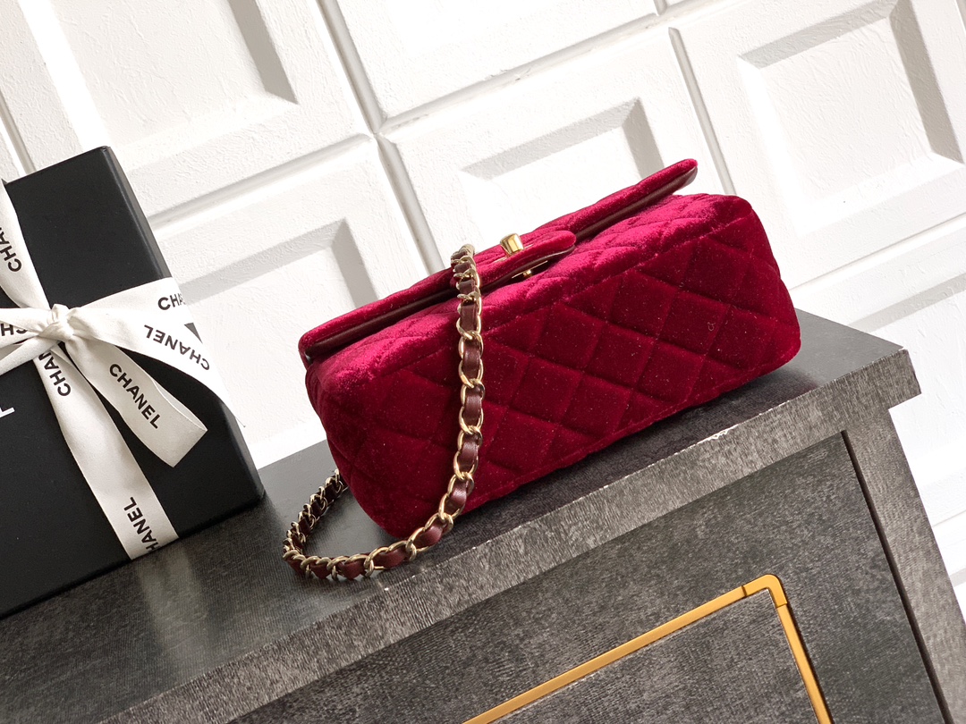 CHANEL 高仿 2.55 絨面紅酒色鏈條包 經典雙C復古奢華精品女包｜歐美奢侈品精品推薦