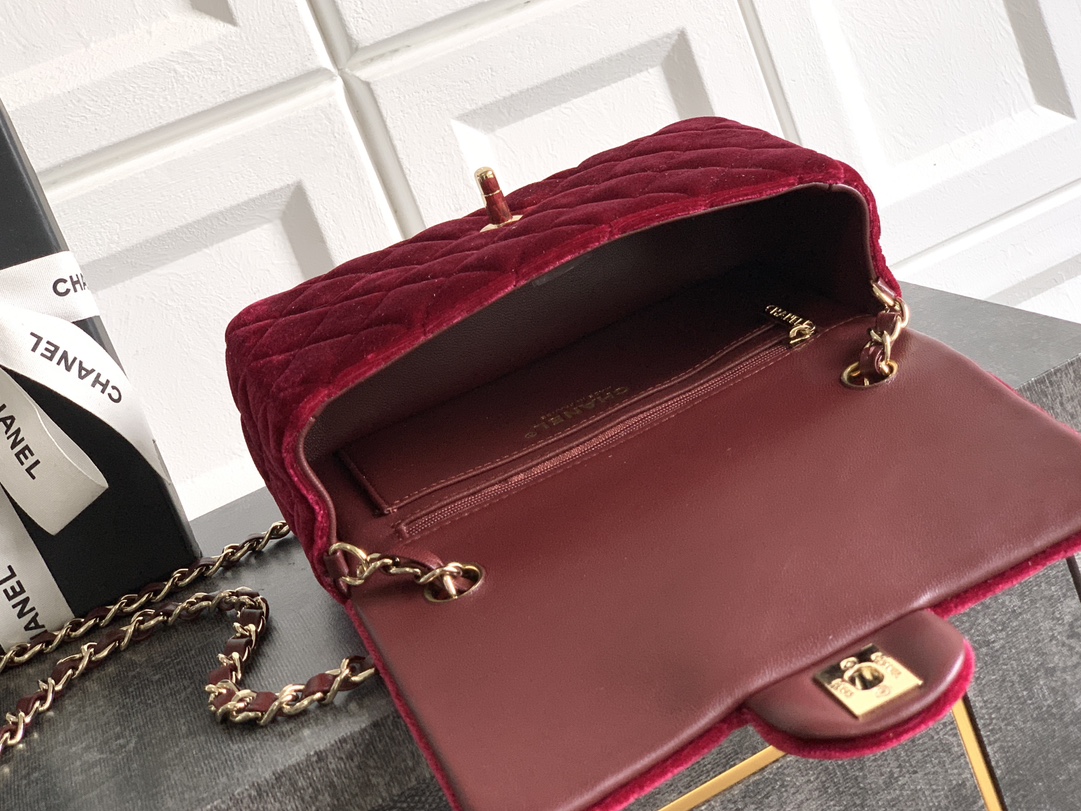 CHANEL 高仿 2.55 絨面紅酒色鏈條包 經典雙C復古奢華精品女包｜歐美奢侈品精品推薦