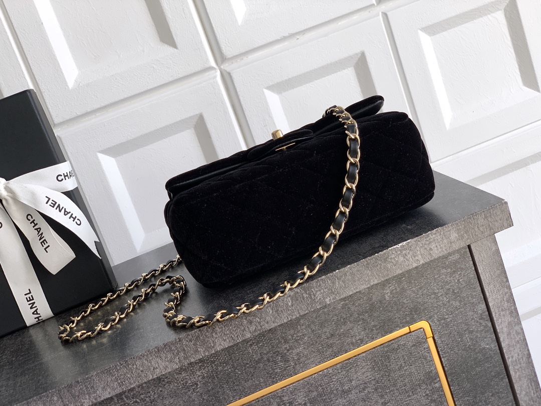 CHANEL 高仿 2.55 黑色絨面菱格鏈條包 經典雙C復古奢華氣質女包｜歐美奢侈品精品推薦