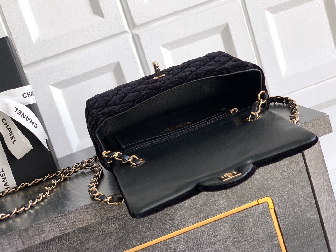 CHANEL 高仿 2.55 黑色絨面菱格鏈條包 經典雙C復古奢華氣質女包｜歐美奢侈品精品推薦