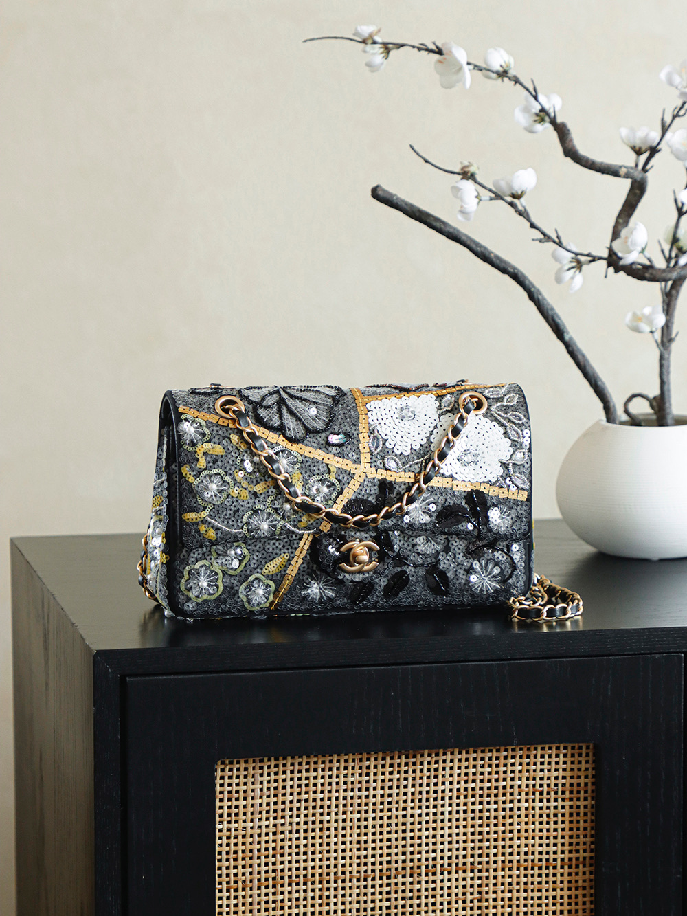 CHANEL 精品仿製 2.55 刺繡亮片拼接鏈條包 華麗手工藝奢華女包｜歐美奢侈品精品推薦