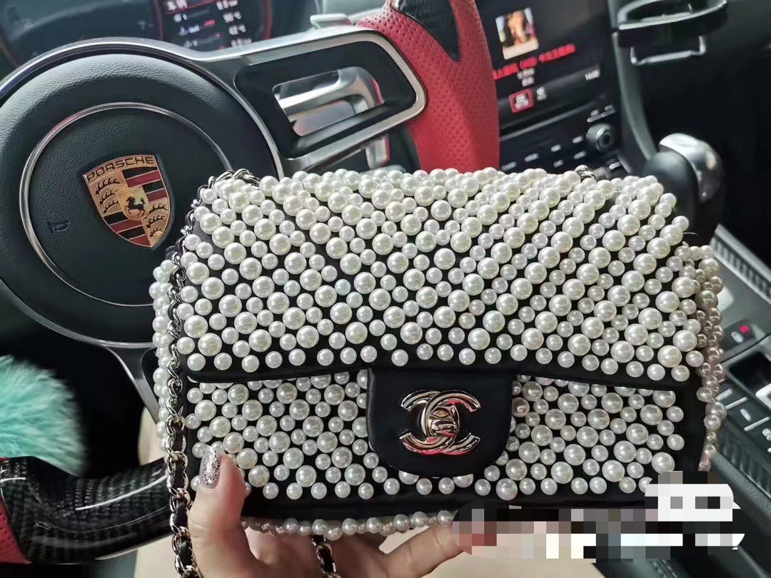CHANEL 原單 2.55 滿鑽珍珠鏈條包 奢華閃耀高貴氣質女包｜歐美奢侈品精品推薦