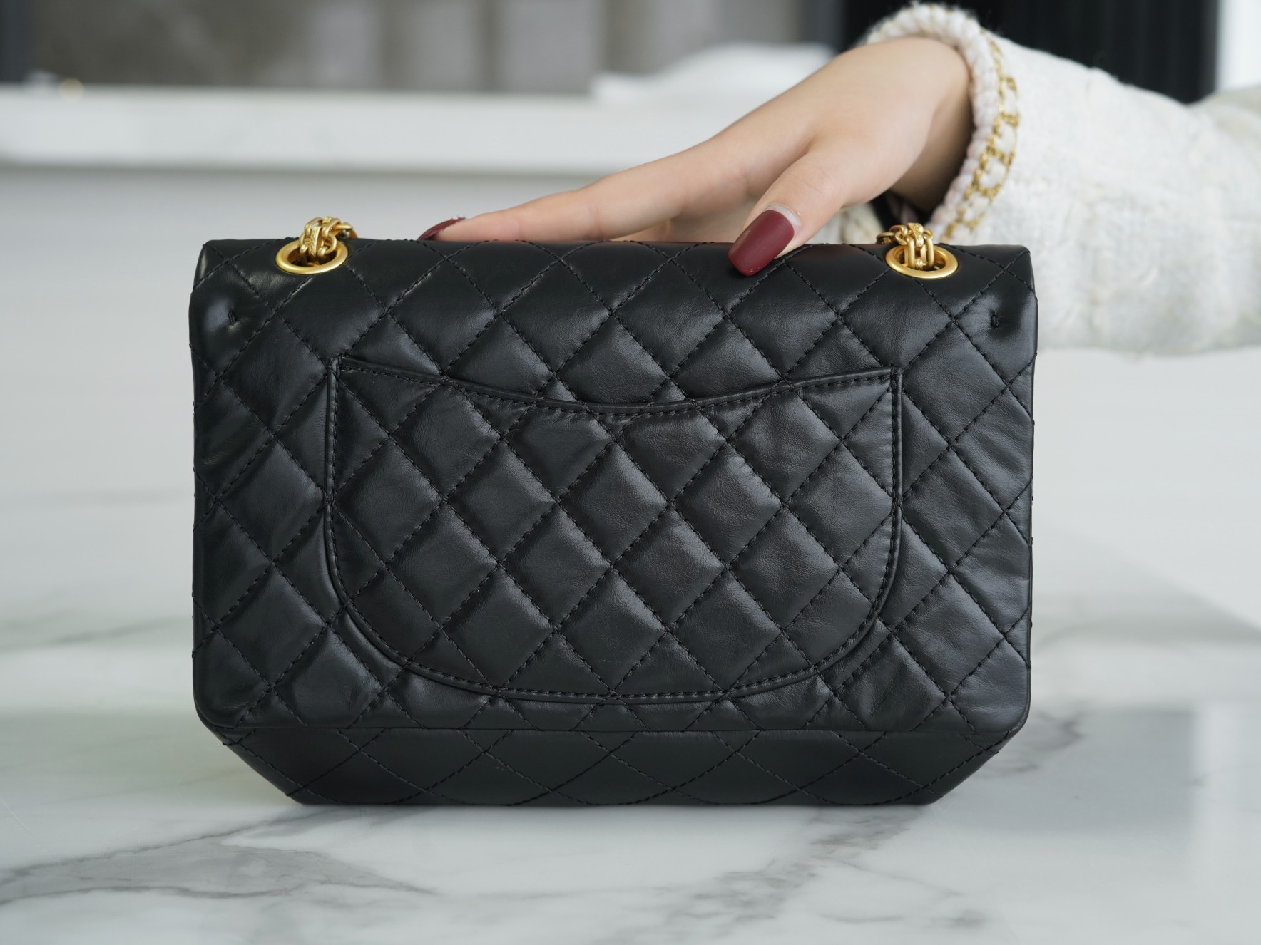 CHANEL 高仿 2.55 黑色徽章菱格鏈條包 法式復古精品設計女包｜歐美奢侈品精品推薦