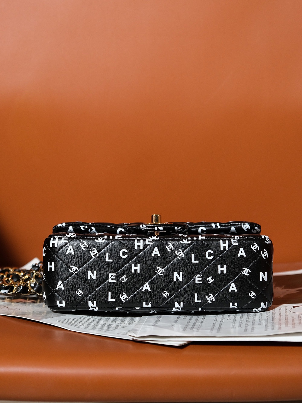 CHANEL 一比一 2.55 黑色字母印花鏈條包 時尚百搭精品包款｜歐美奢侈品精品推薦