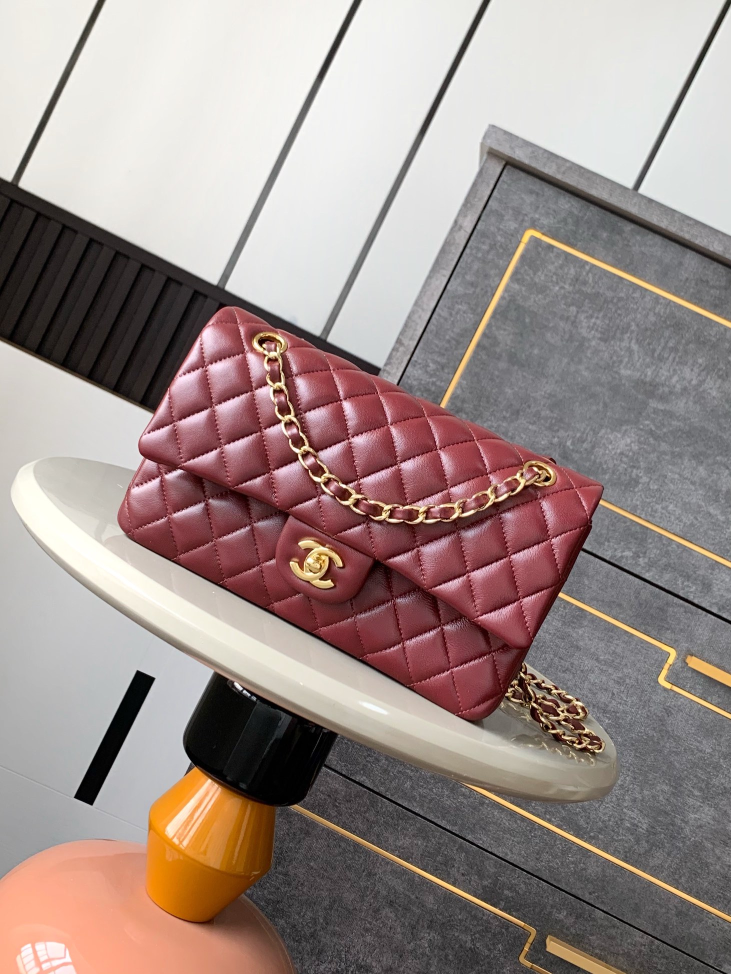 CHANEL A貨 2.55 酒紅色菱格鏈條包 優雅典藏高級精品女包｜歐美奢侈品精品推薦