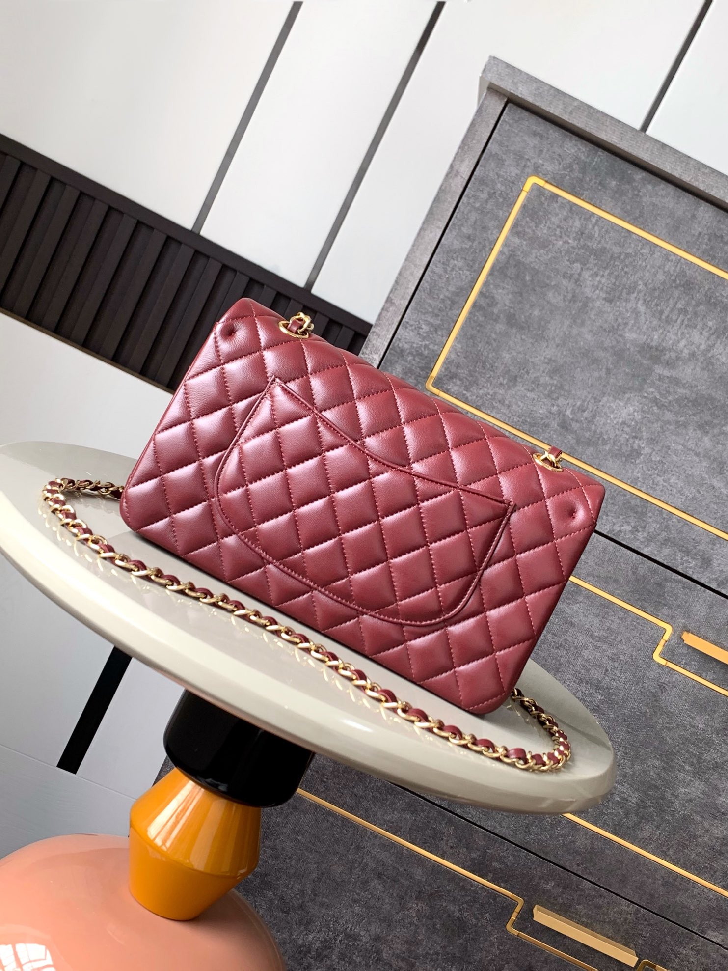 CHANEL A貨 2.55 酒紅色菱格鏈條包 優雅典藏高級精品女包｜歐美奢侈品精品推薦