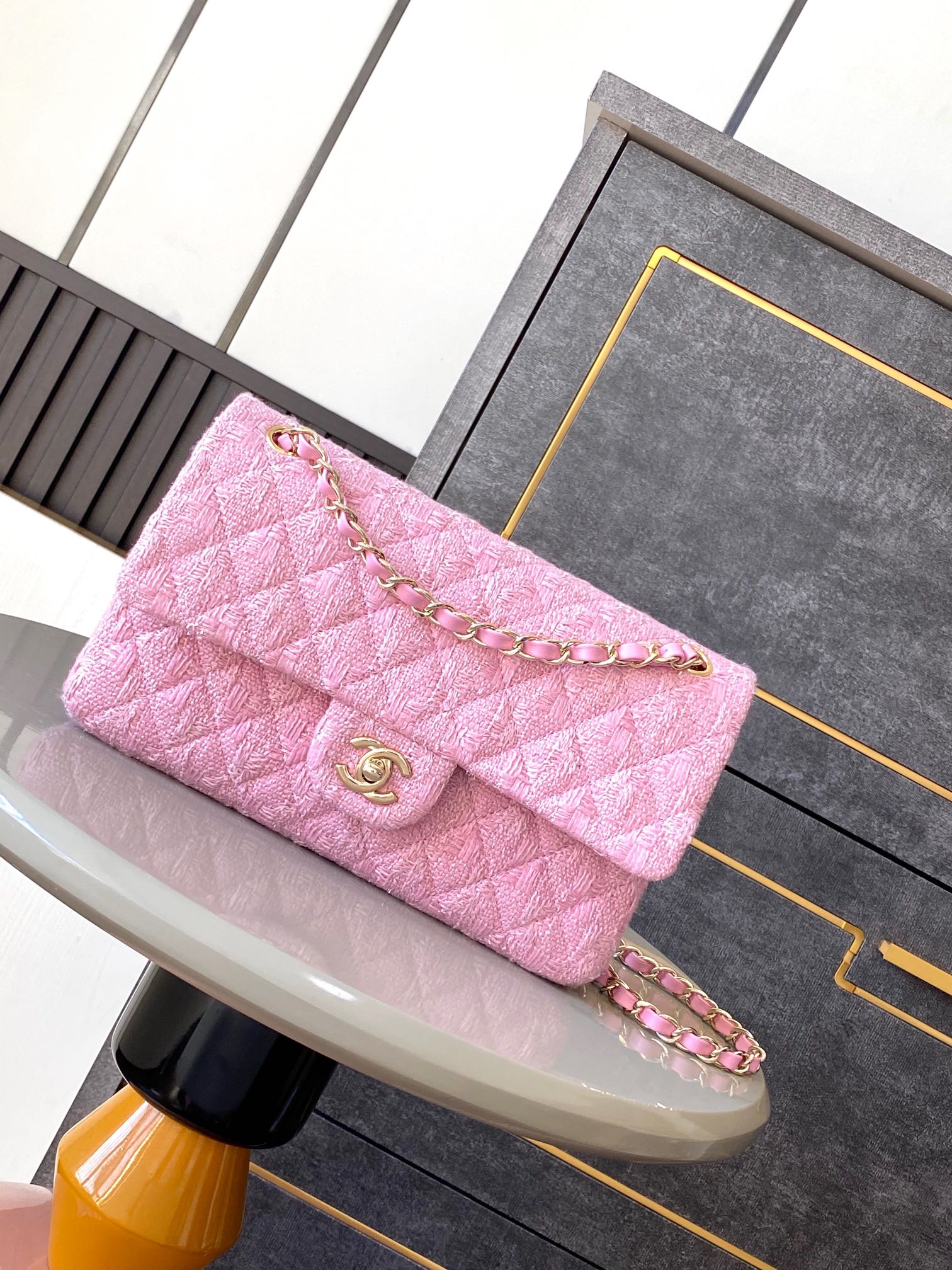 CHANEL 原單 2.55 粉色粗花呢菱格鏈條包 甜美氣質精品女包｜歐美奢侈品精品推薦