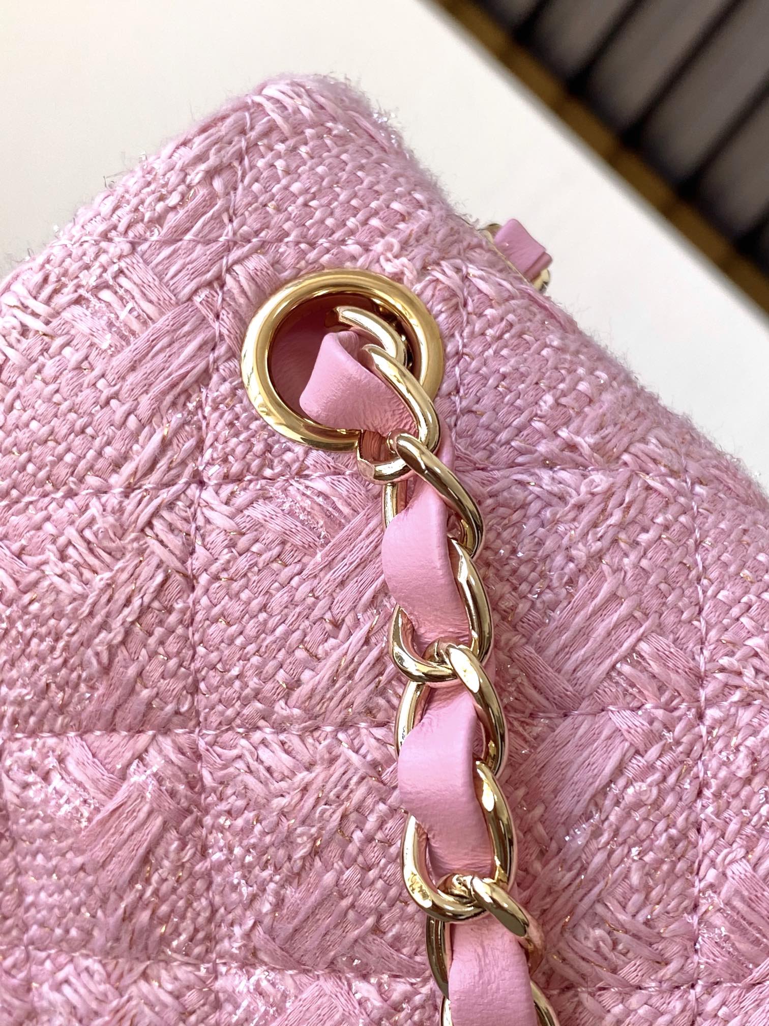 CHANEL 原單 2.55 粉色粗花呢菱格鏈條包 甜美氣質精品女包｜歐美奢侈品精品推薦