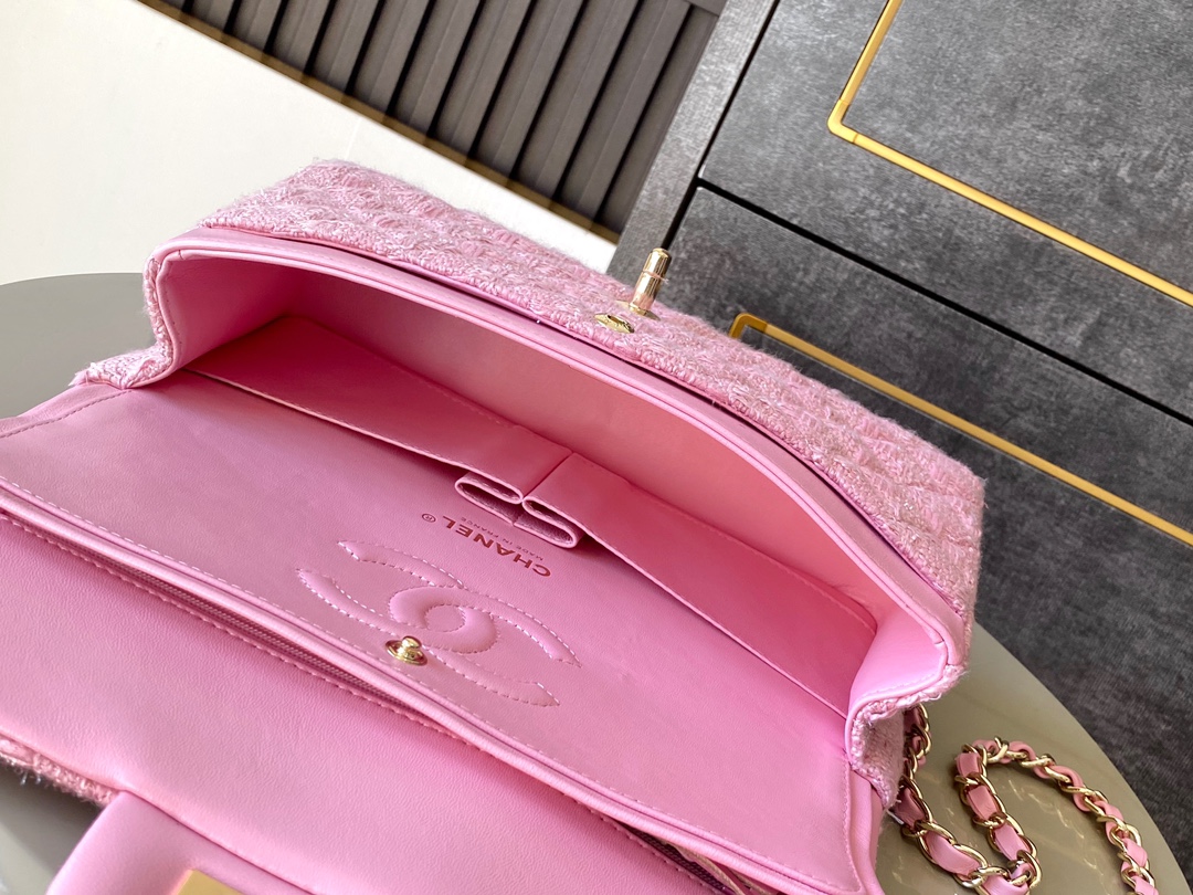CHANEL 原單 2.55 粉色粗花呢菱格鏈條包 甜美氣質精品女包｜歐美奢侈品精品推薦