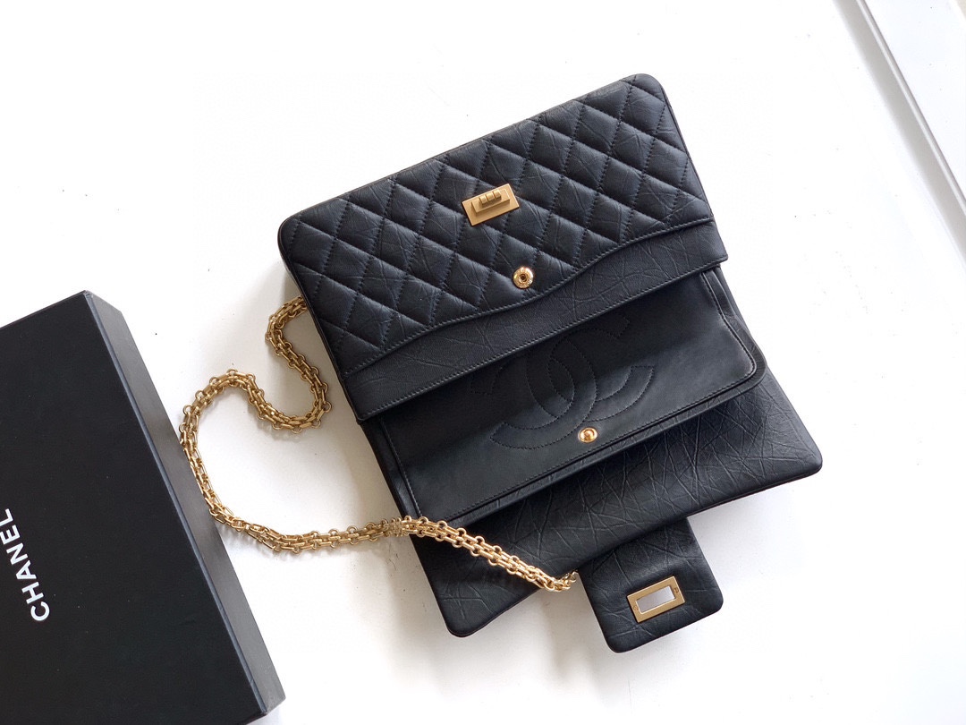 CHANEL A貨 2.55 黑紅徽章鏈條包 菱格復古金鍊奢華肩背包｜歐美奢侈品精品推薦