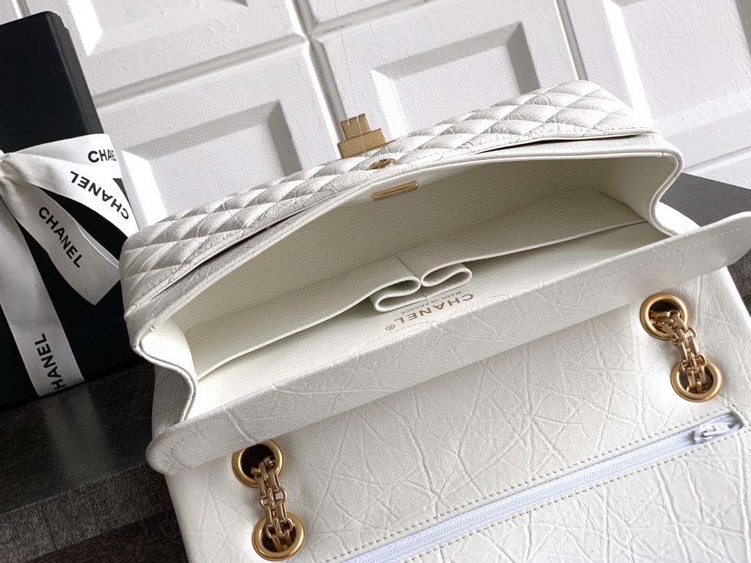 CHANEL 高仿 2.55 白紅徽章鏈條包 菱格復古精品肩背包｜歐美奢侈品精品推薦