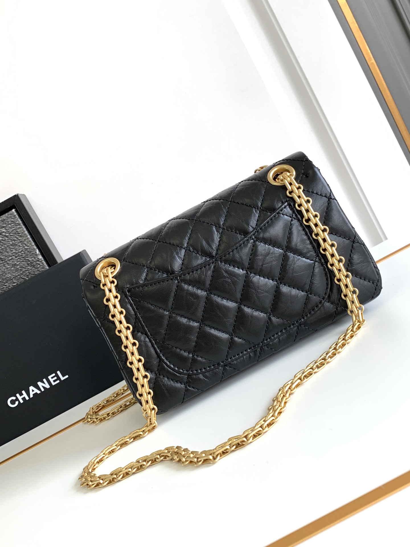 CHANEL 原單 2.55 黑色金扣菱格鏈條包 經典復古精品肩背包｜歐美奢侈品精品推薦