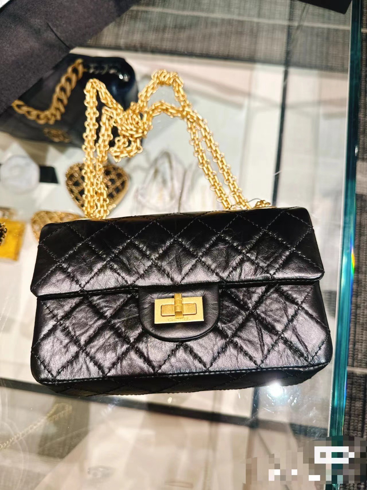 CHANEL A貨 2.55 黑色金扣菱格鏈條包 經典復古風手提肩背包｜歐美奢侈品精品推薦
