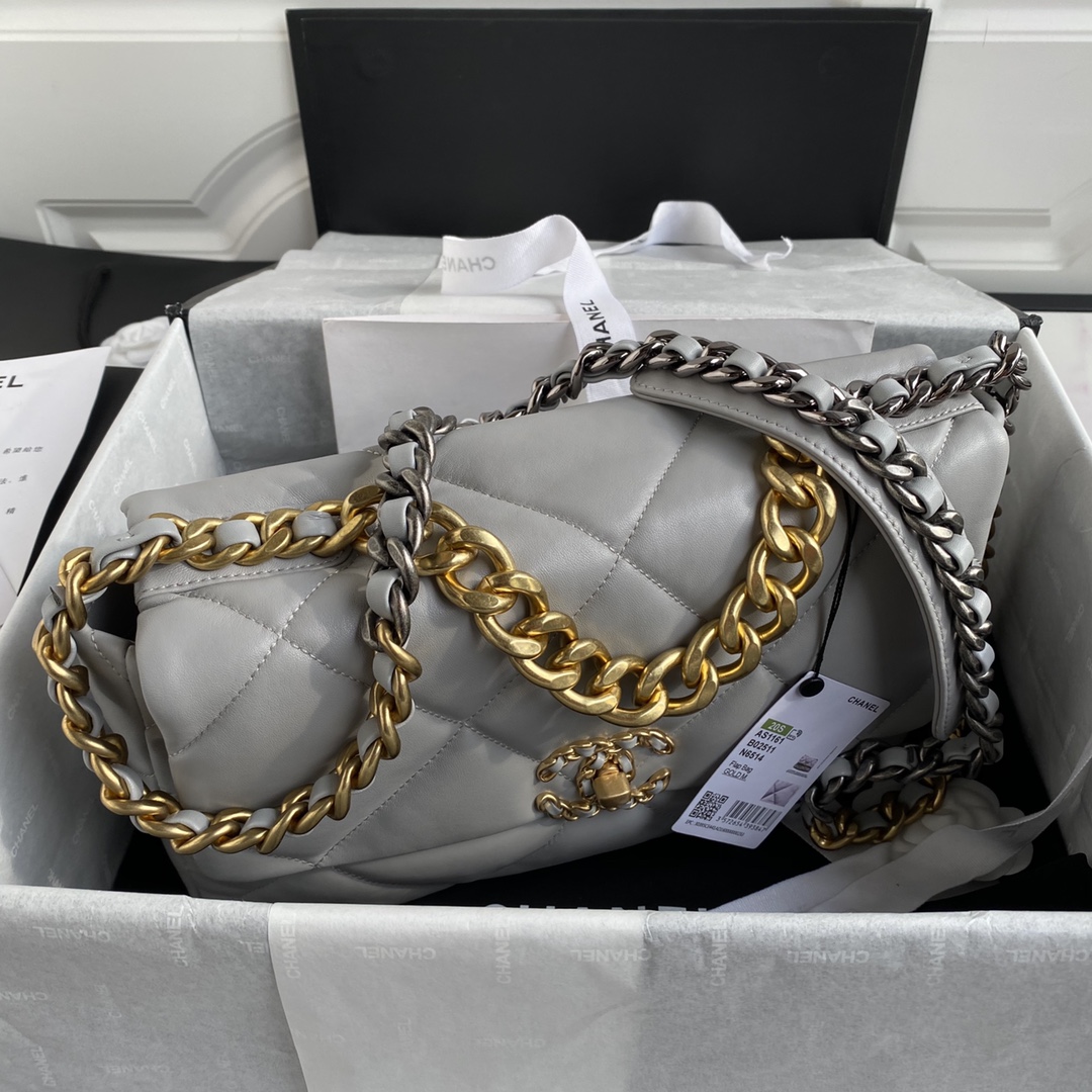 CHANEL 原單 2.55 灰色軟皮金鏈包 大容量精品鏈條肩背包｜歐美奢侈品精品推薦