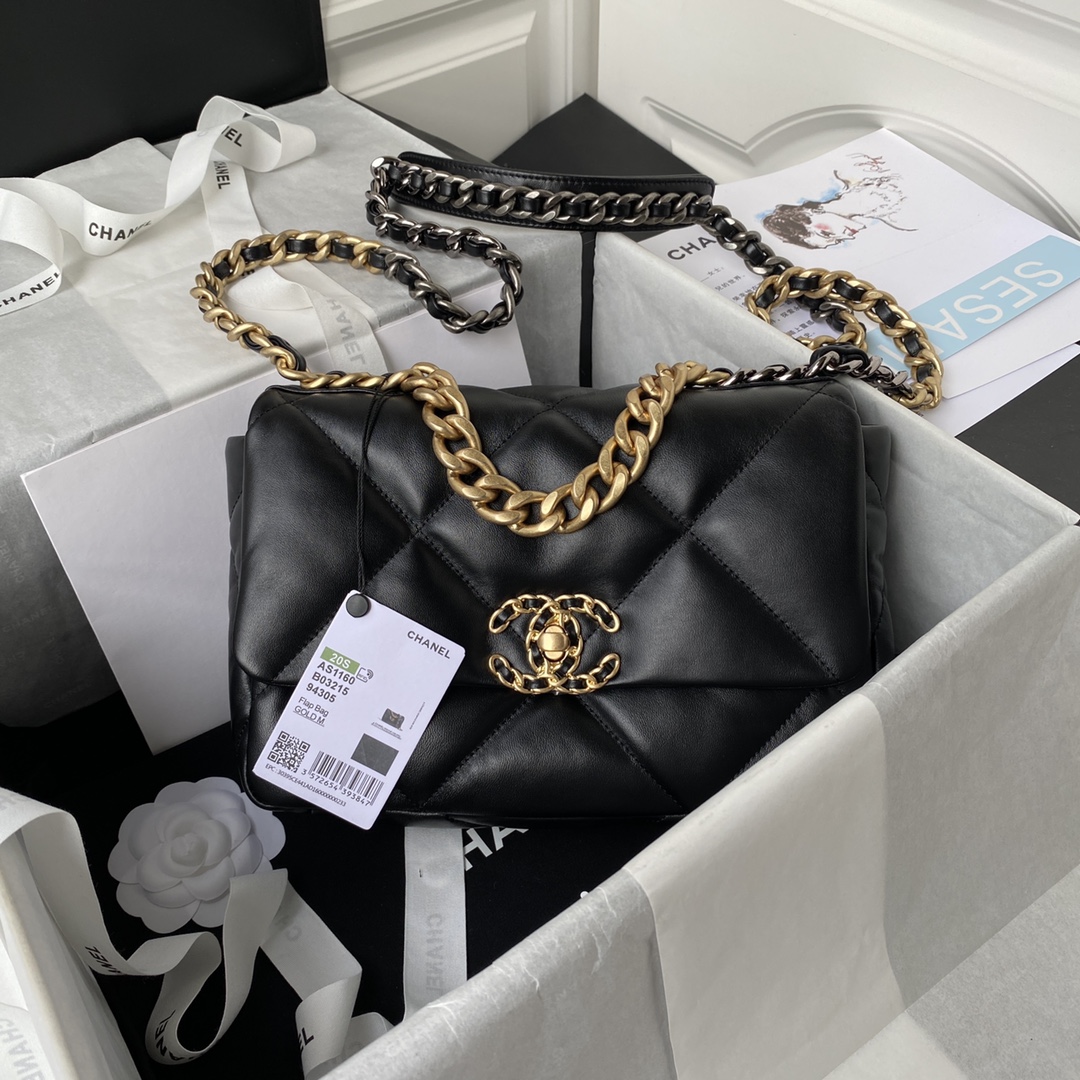CHANEL 一比一 2.55 黑色粗金鏈包 經典軟皮鏈條肩背包