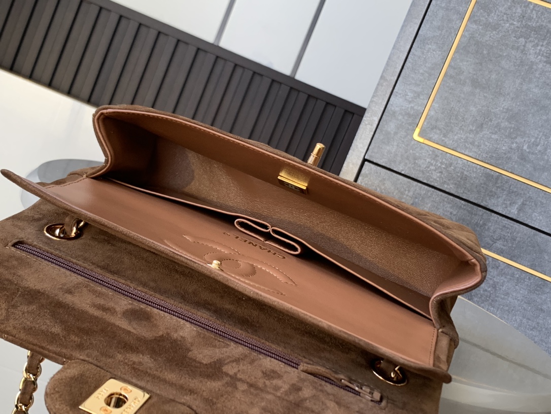 CHANEL 原版皮 2.55 焦糖棕麂皮金鏈條包 復古柔霧奢華肩背包｜歐美奢侈品精品推薦