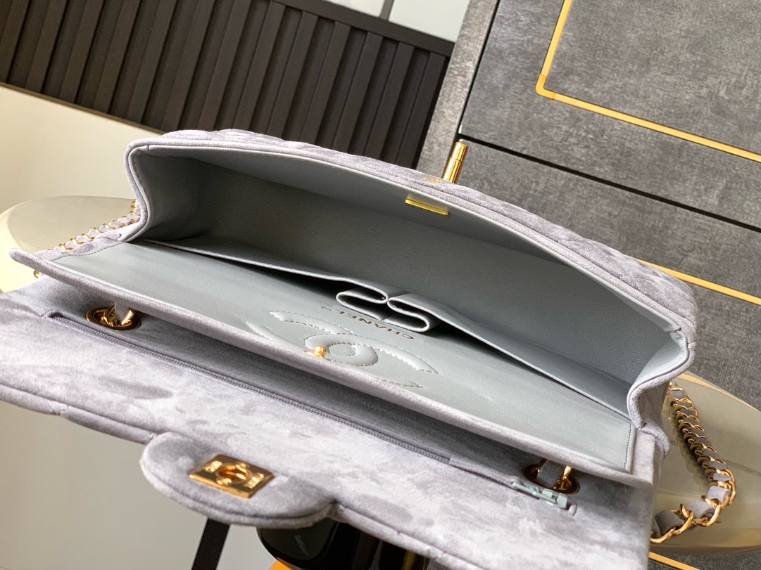 CHANEL A級版本 2.55 淺灰麂皮金鏈條包 優雅氣質菱格肩背包｜歐美奢侈品精品推薦