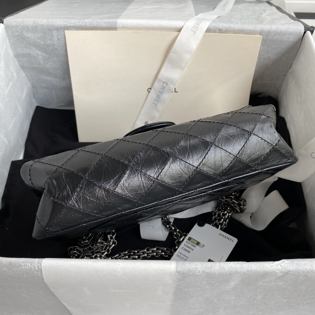 CHANEL 原單精品 2.55 黑色皺摺小牛皮銀扣鏈條包 復古經典肩背包｜歐美奢侈品精品推薦