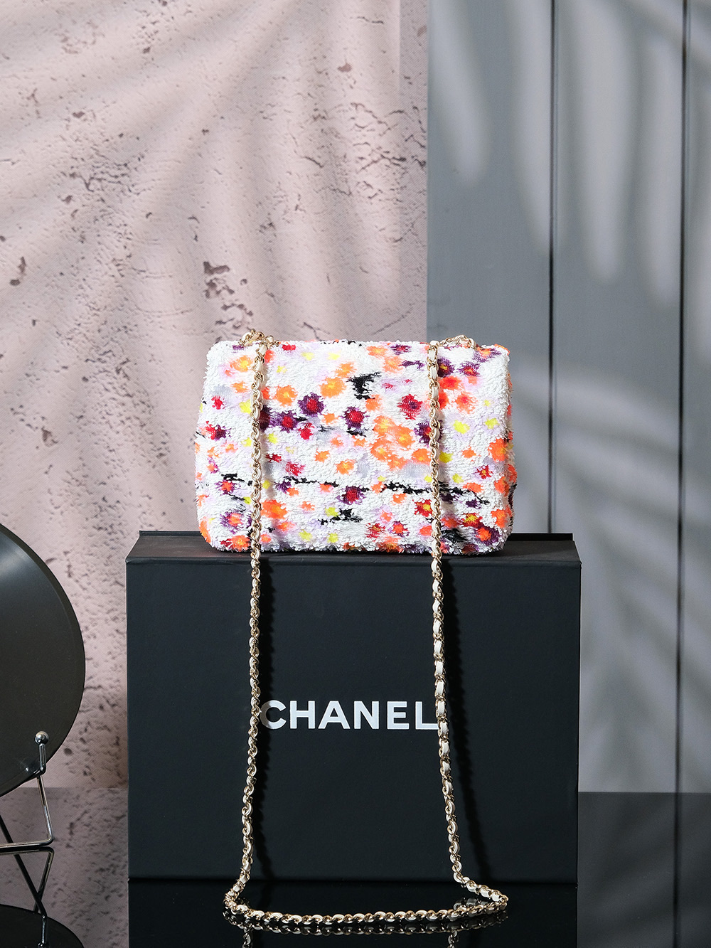 CHANEL 花卉織面一比一口蓋包 繽紛立體手提鏈條包| 14 CHANEL 花卉織面一比一口蓋包 繽紛立體手提鏈條包