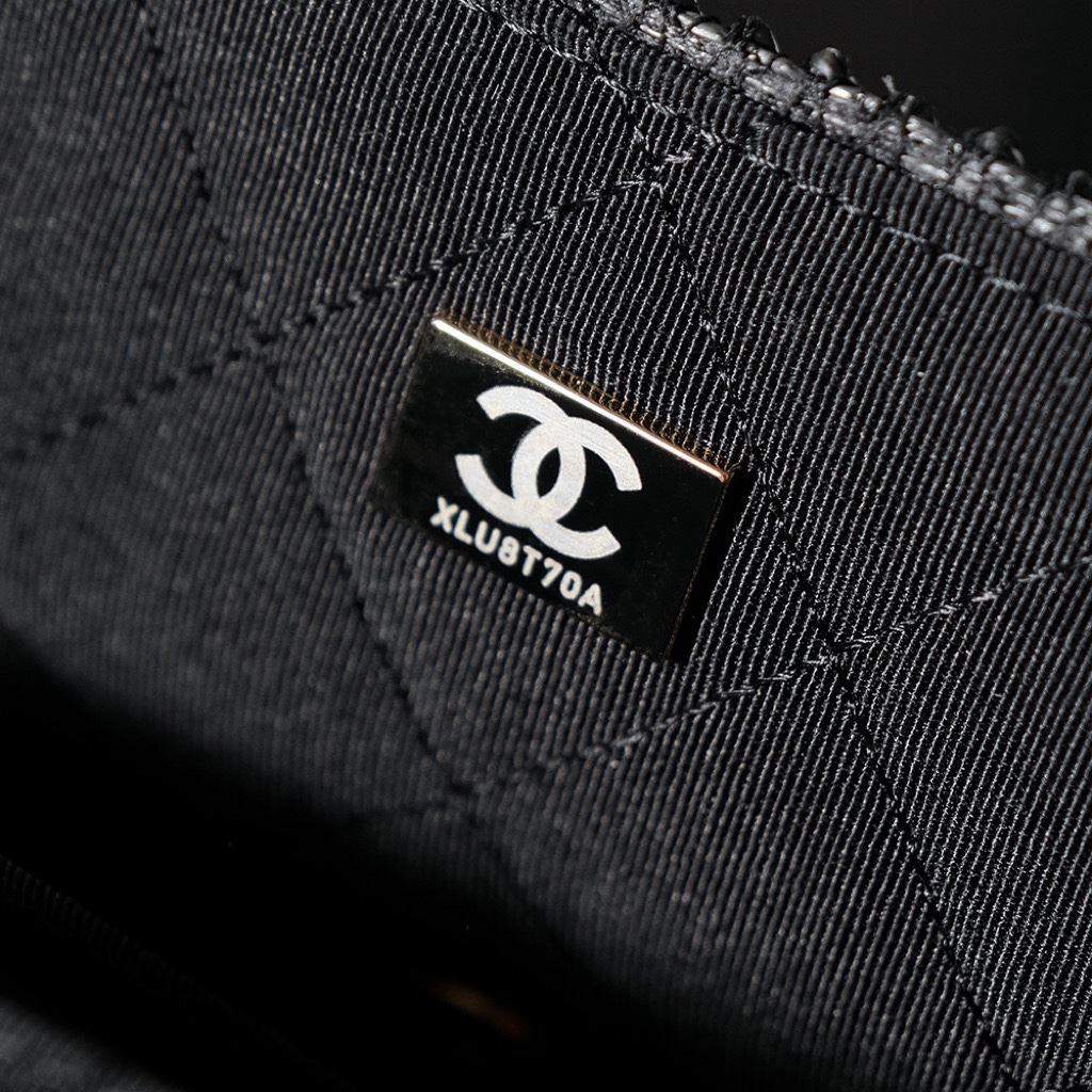 CHANEL 黑色A貨編織鏈條包 手工立體花紋口蓋包｜歐美奢侈品精品推薦