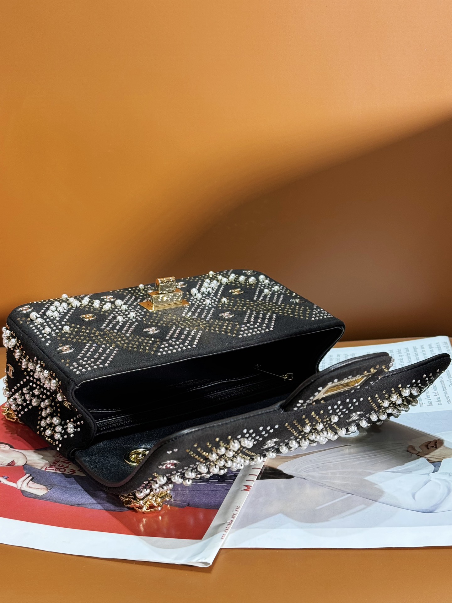 CHANEL 一比一珍珠鉚釘鏈條包 菱格設計手提肩背兩用包｜歐美奢侈品精品推薦