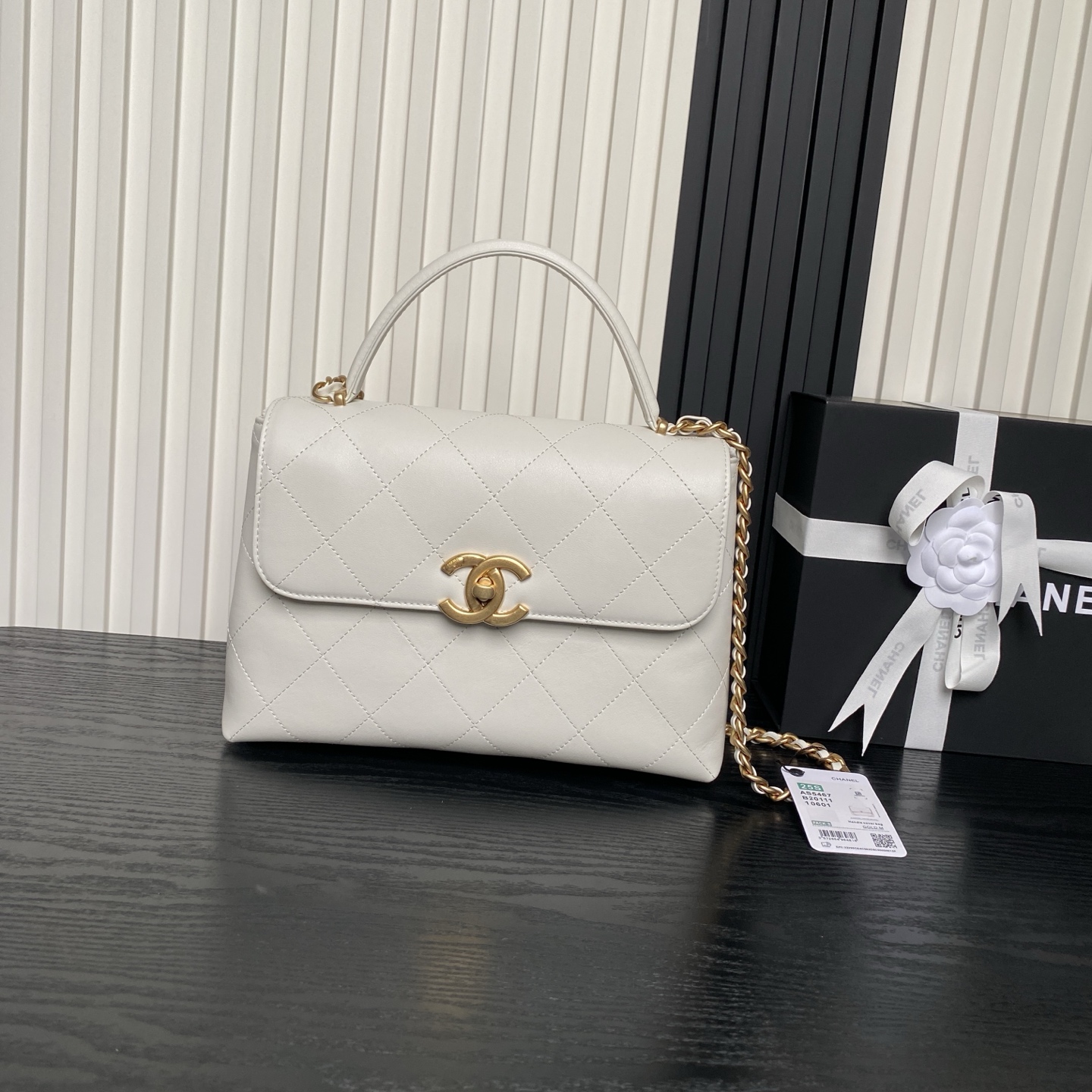 Chanel 一比一白色菱格手提包 經典優雅鏈條單肩款｜歐美奢侈品精品推薦