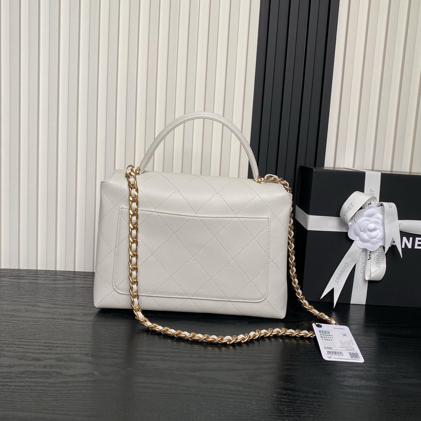 Chanel 一比一白色菱格手提包 經典優雅鏈條單肩款｜歐美奢侈品精品推薦