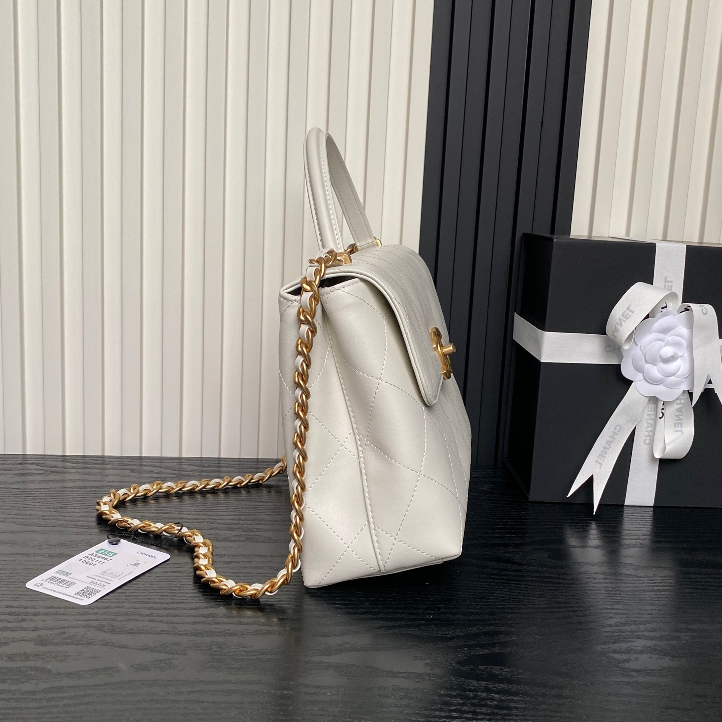 Chanel 一比一白色菱格手提包 經典優雅鏈條單肩款｜歐美奢侈品精品推薦