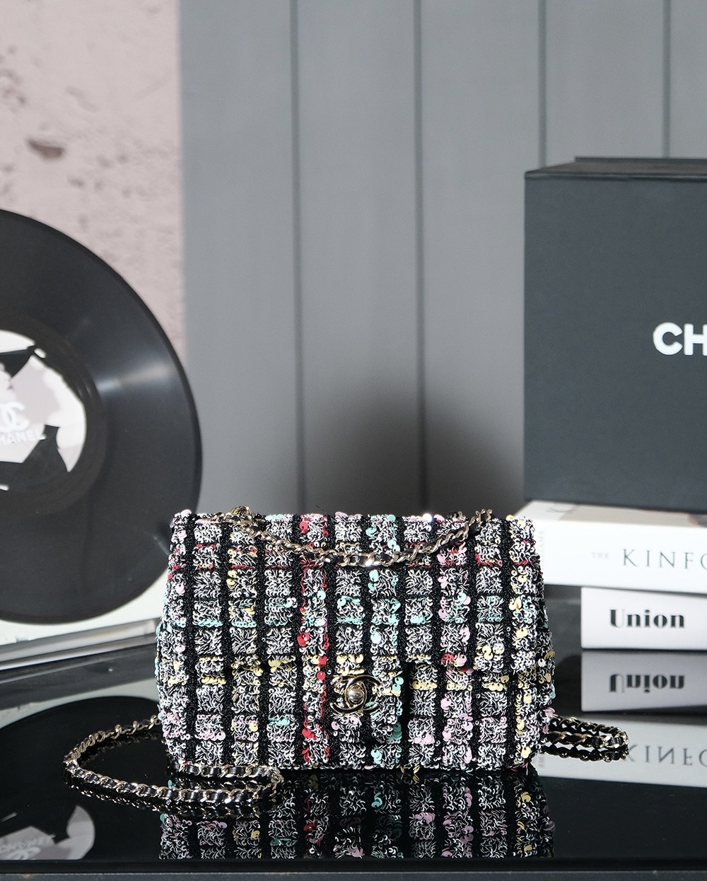Chanel 原單多彩亮片編織鏈條包 菱格小型單肩包｜歐美奢侈品精品推薦