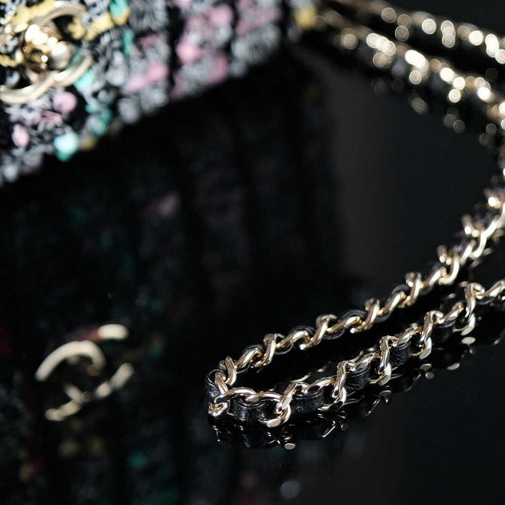 Chanel 原單多彩亮片編織鏈條包 菱格小型單肩包｜歐美奢侈品精品推薦
