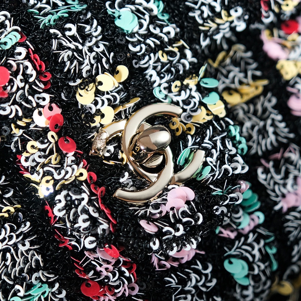 Chanel 原單多彩亮片編織鏈條包 菱格小型單肩包｜歐美奢侈品精品推薦