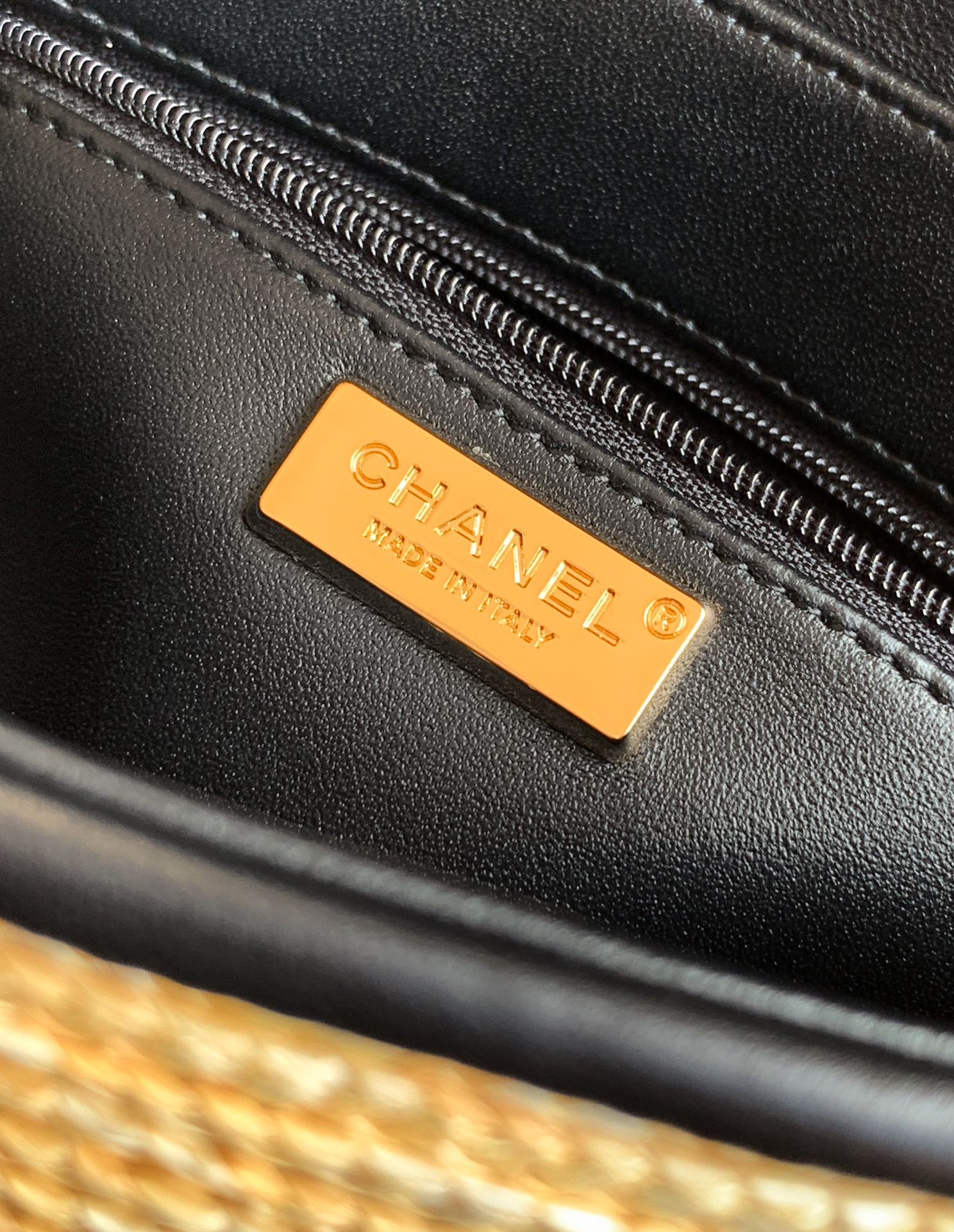 CHANEL高仿金色草編拼皮鏈條包 女士夏日輕奢手袋 時尚百搭精品款｜歐美奢侈品精品推薦