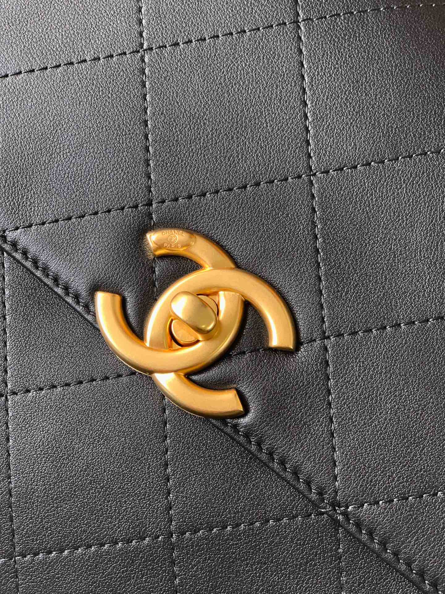 CHANEL原單黑色菱格手提鏈條包 女士優雅經典款 高質感真皮手袋｜歐美奢侈品精品推薦