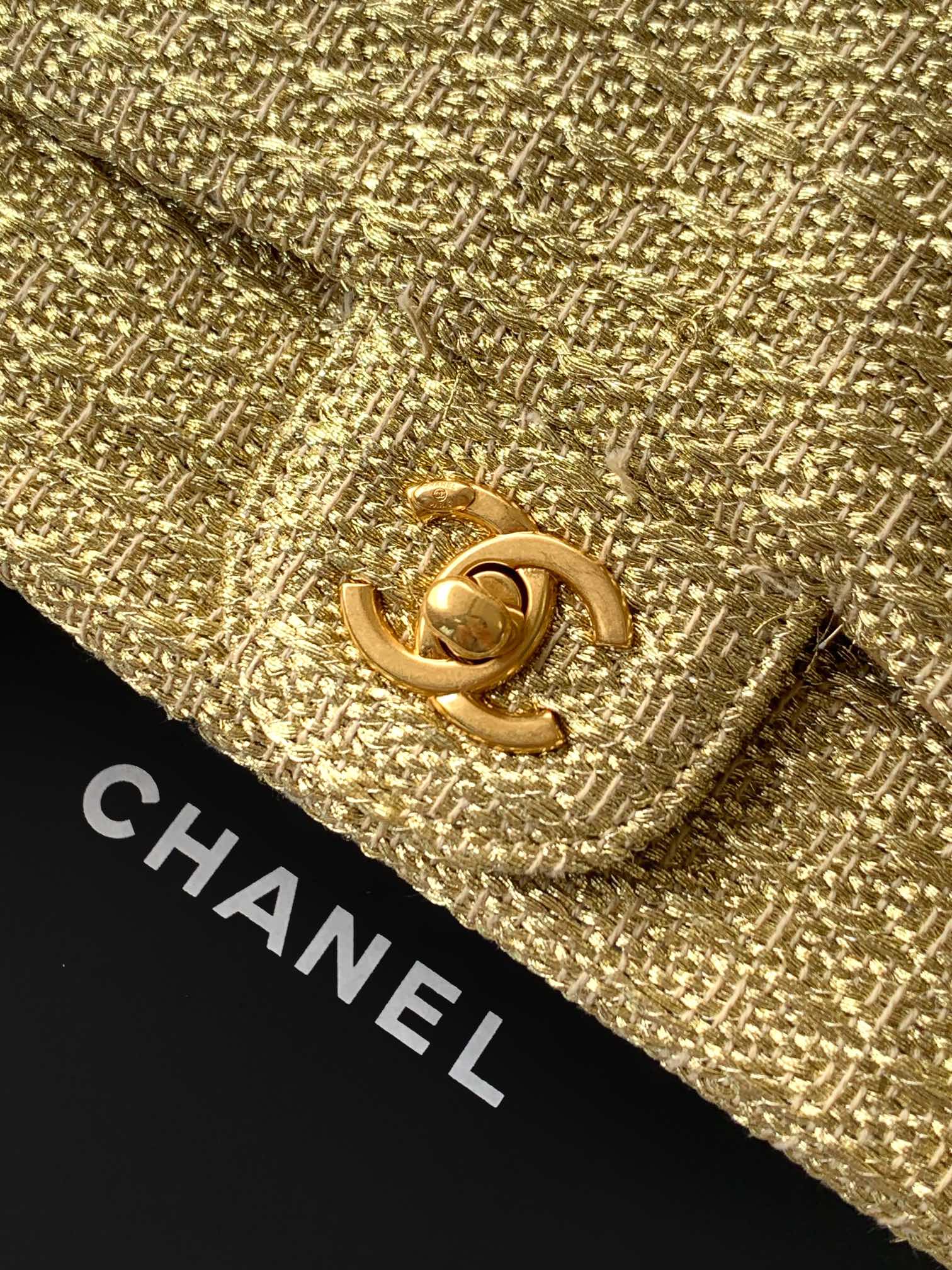 CHANEL高仿金色小香風鏈條包 菱格閃耀手提包 時尚派對氣質款｜歐美奢侈品精品推薦