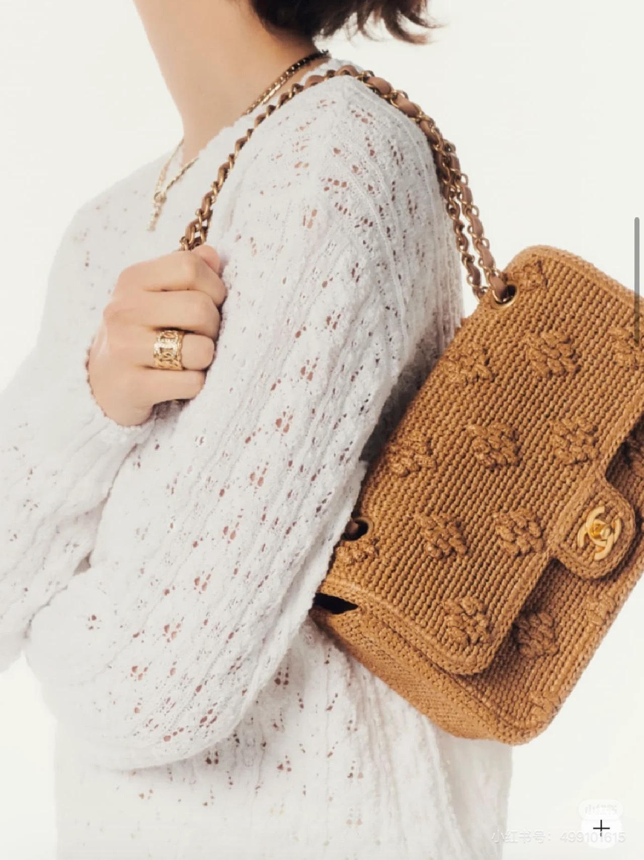 Chanel A貨焦糖棕針織鏈條包 經典質感設計 通勤百搭精品女包｜歐美奢侈品精品推薦