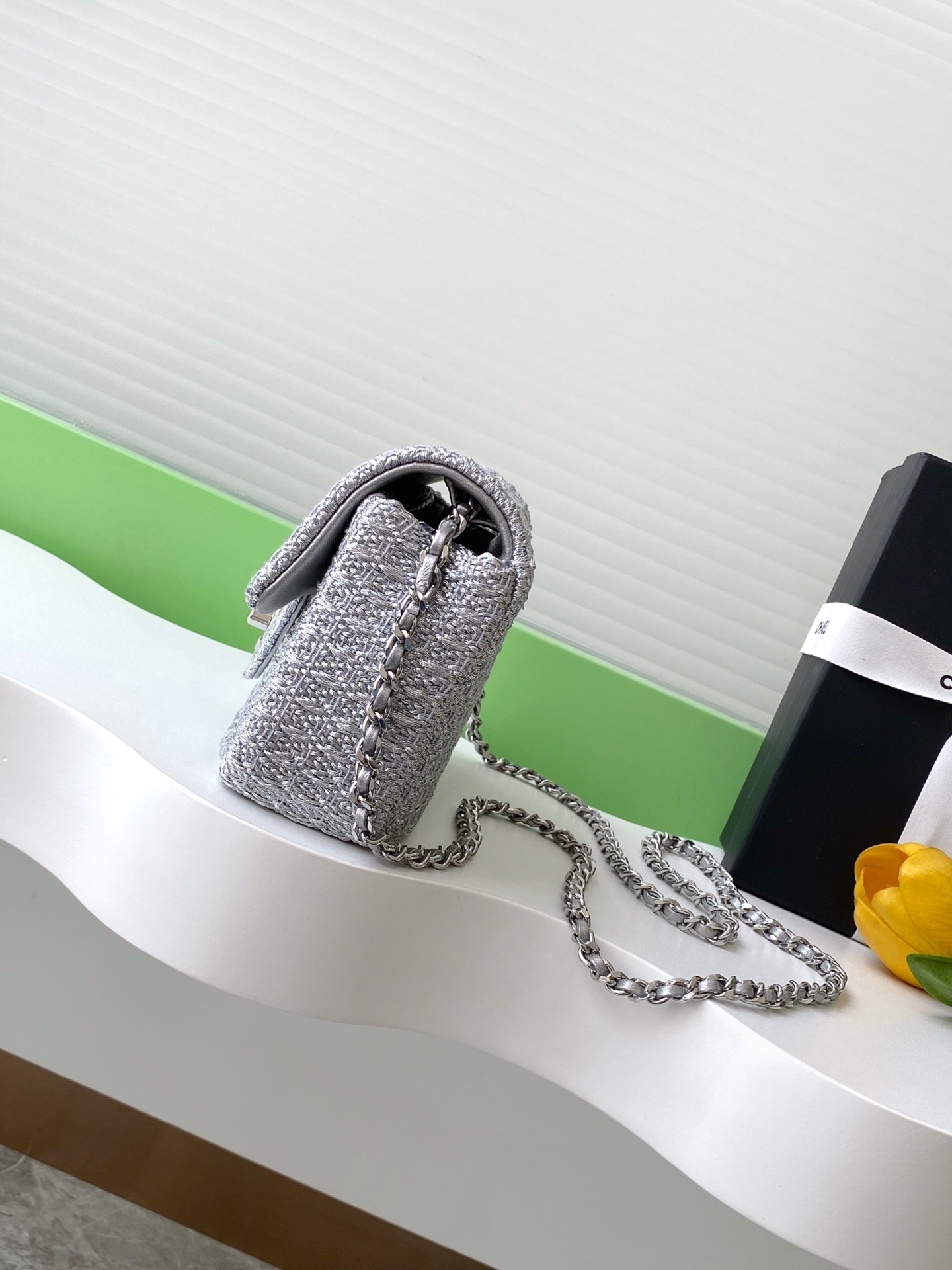 Chanel 原單銀灰針織質感包 低調奢華精品設計 女士百搭手袋｜歐美奢侈品精品推薦