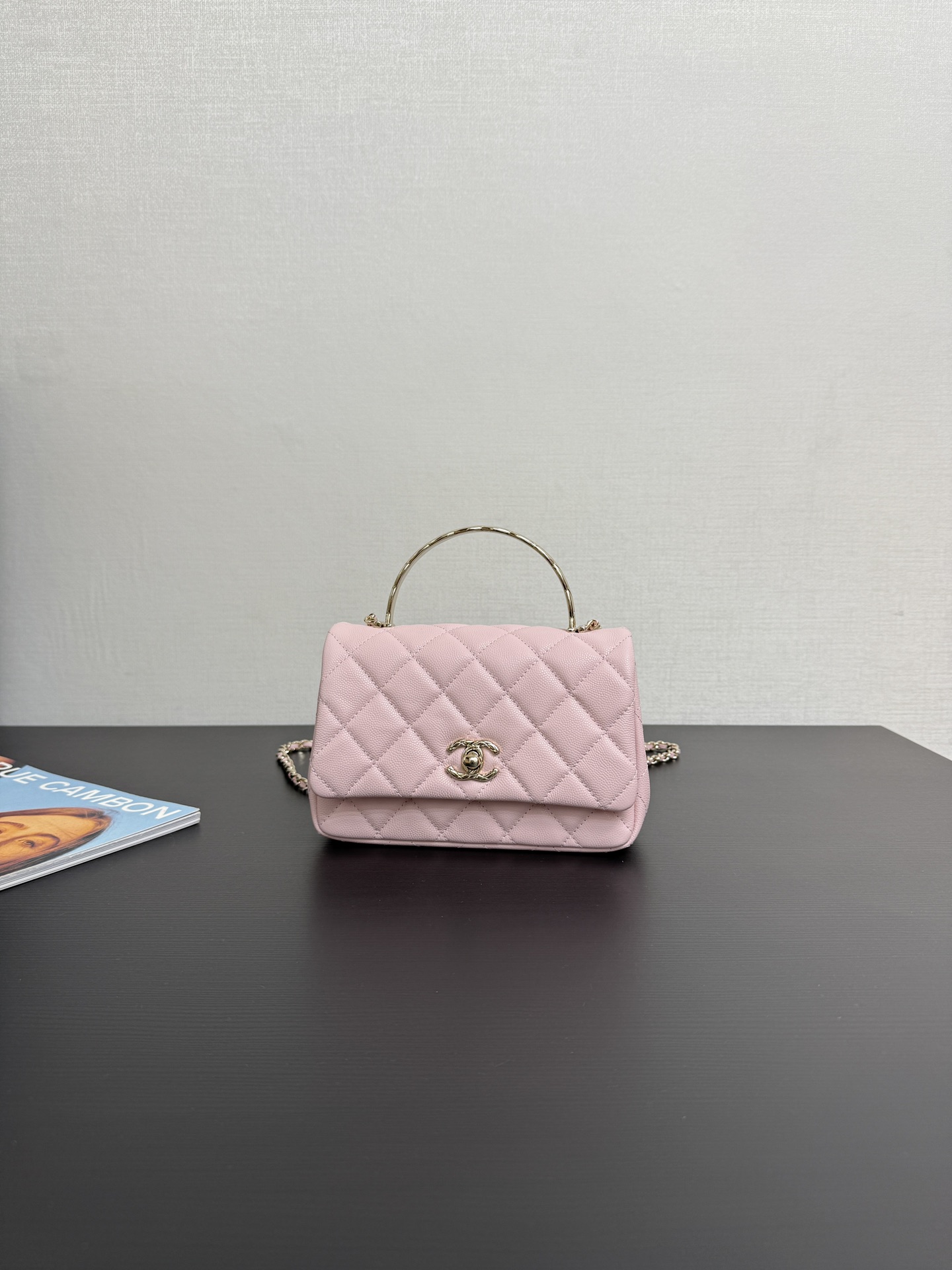 Chanel 高仿粉色菱格手提鏈條包 甜美氣質造型 小香風百搭精品女包| 14 Chanel 高仿粉色菱格手提鏈條包 甜美氣質造型 小香風百搭精品女包