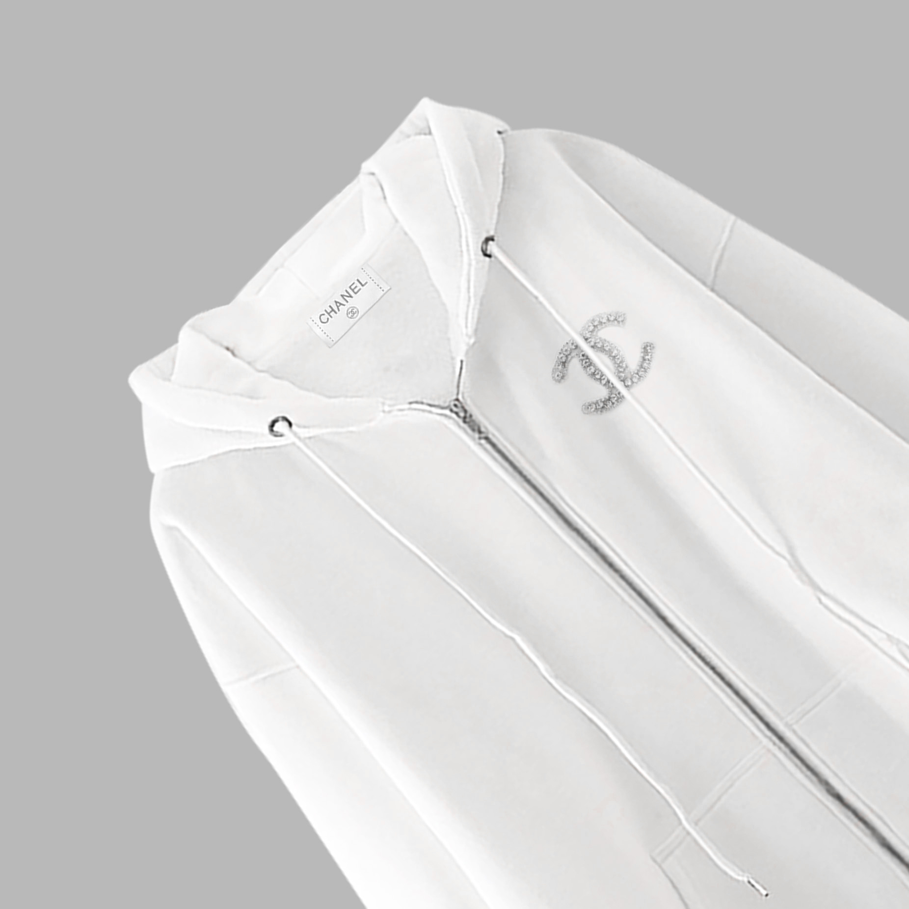 CHANEL高仿拉鍊連帽外套 女士白色簡約衛衣2025早春休閒精品|超A仿原單精品圖片 12 CHANEL高仿拉鍊連帽外套 女士白色簡約衛衣2025早春休閒精品|歐美奢侈品精品推薦