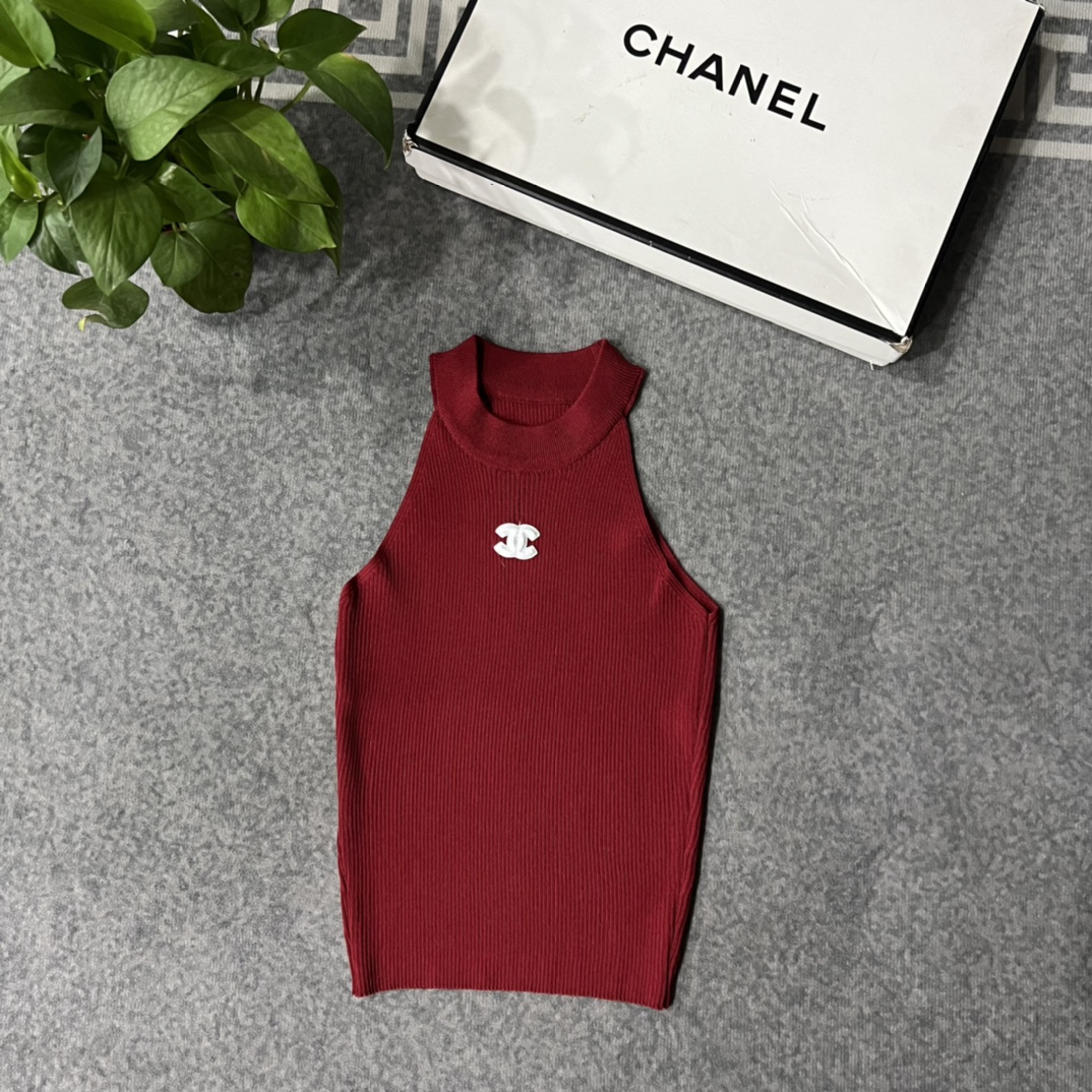CHANEL原單精品無袖針織背心 簡約立領修身款 多色可選｜歐美奢侈品精品推薦