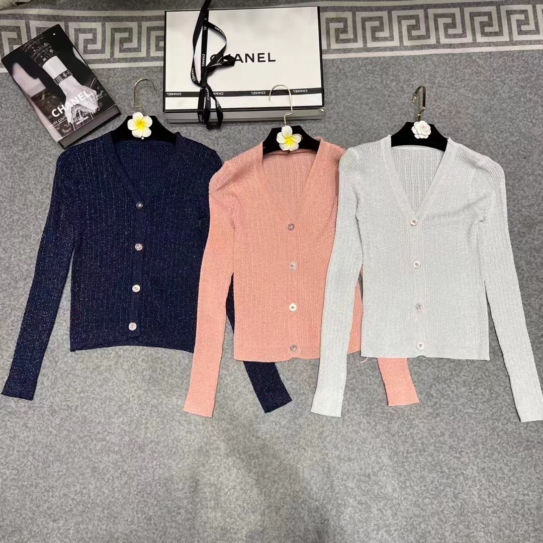 CHANEL針織開衫背心套裝 高仿精品雙件式上衣