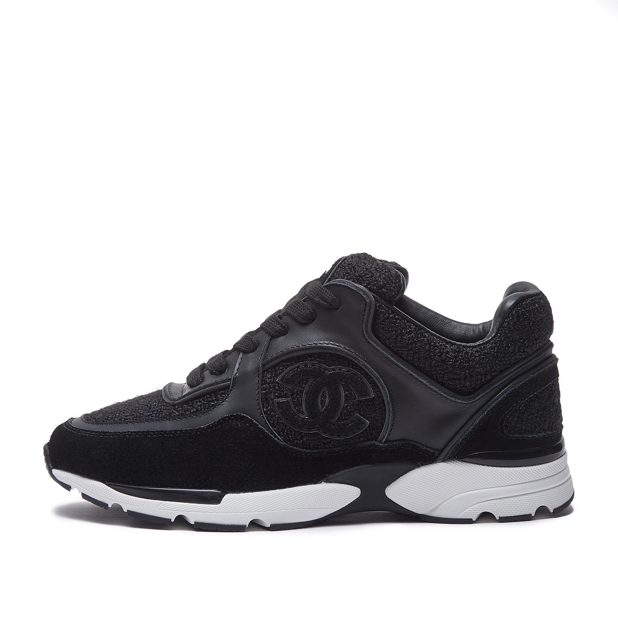 Chanel 原單黑色皮革運動鞋 女士經典跑鞋風格 精品時尚百搭款|超A仿原單精品圖片 6 Chanel 原單黑色皮革運動鞋 女士經典跑鞋風格 精品時尚百搭款|歐美奢侈品精品推薦