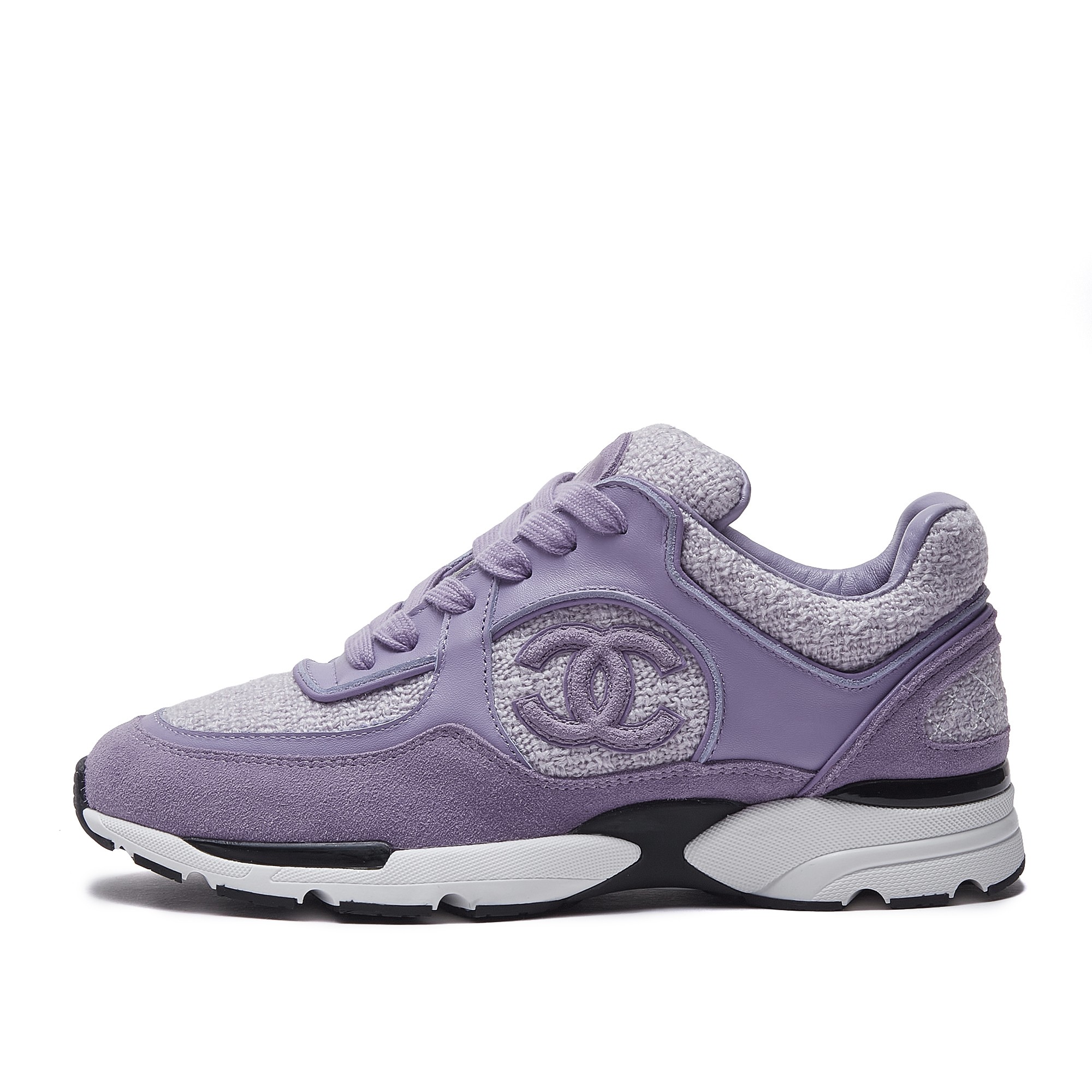 Chanel 一比一淡紫色皮革運動鞋 女士輕奢休閒鞋 春夏新款百搭設計|超A仿原單精品圖片 6 Chanel 一比一淡紫色皮革運動鞋 女士輕奢休閒鞋 春夏新款百搭設計|歐美奢侈品精品推薦