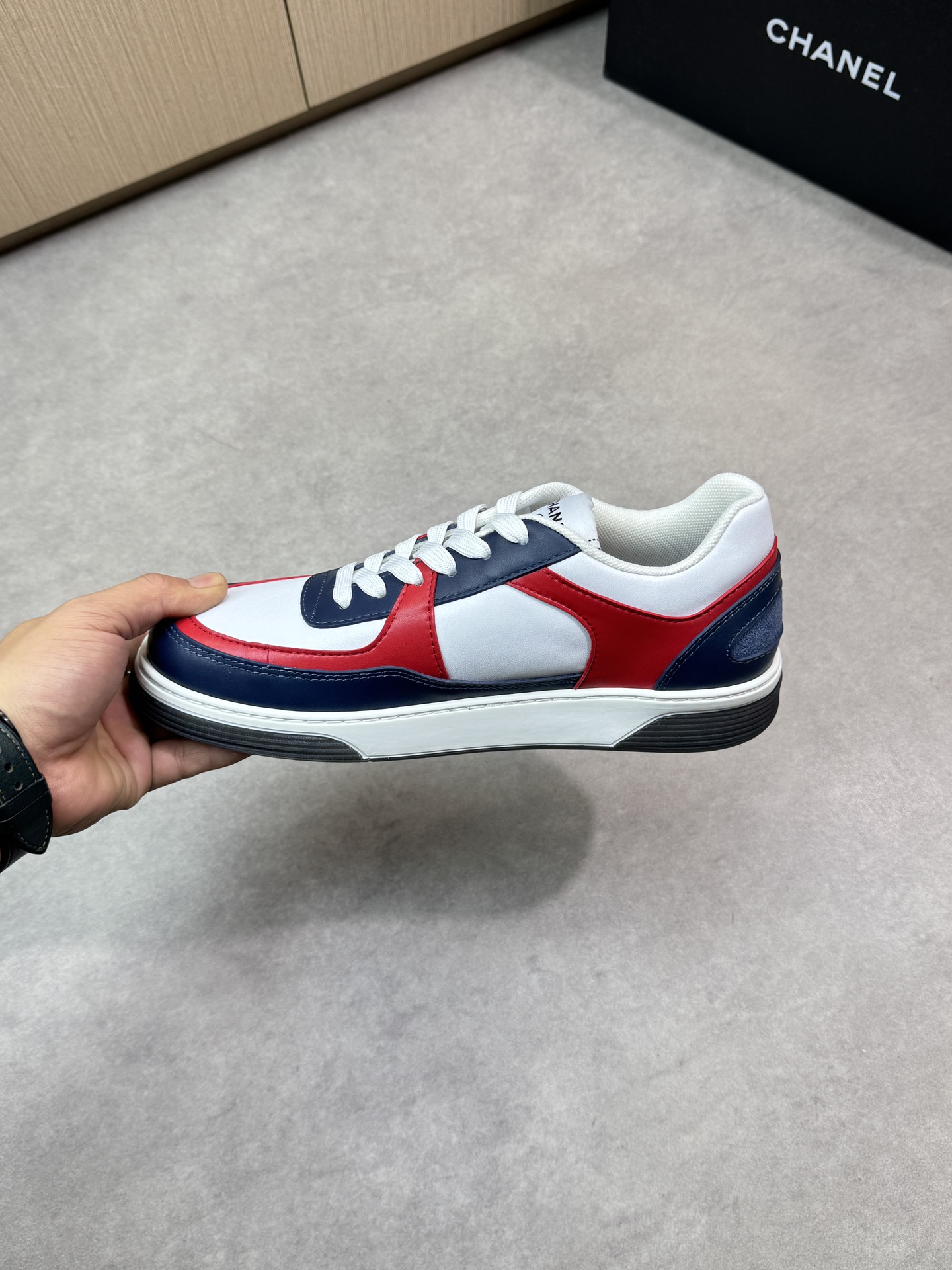 Chanel 一比一紅藍白拼接運動鞋 女士時尚百搭休閒鞋｜歐美奢侈品精品推薦