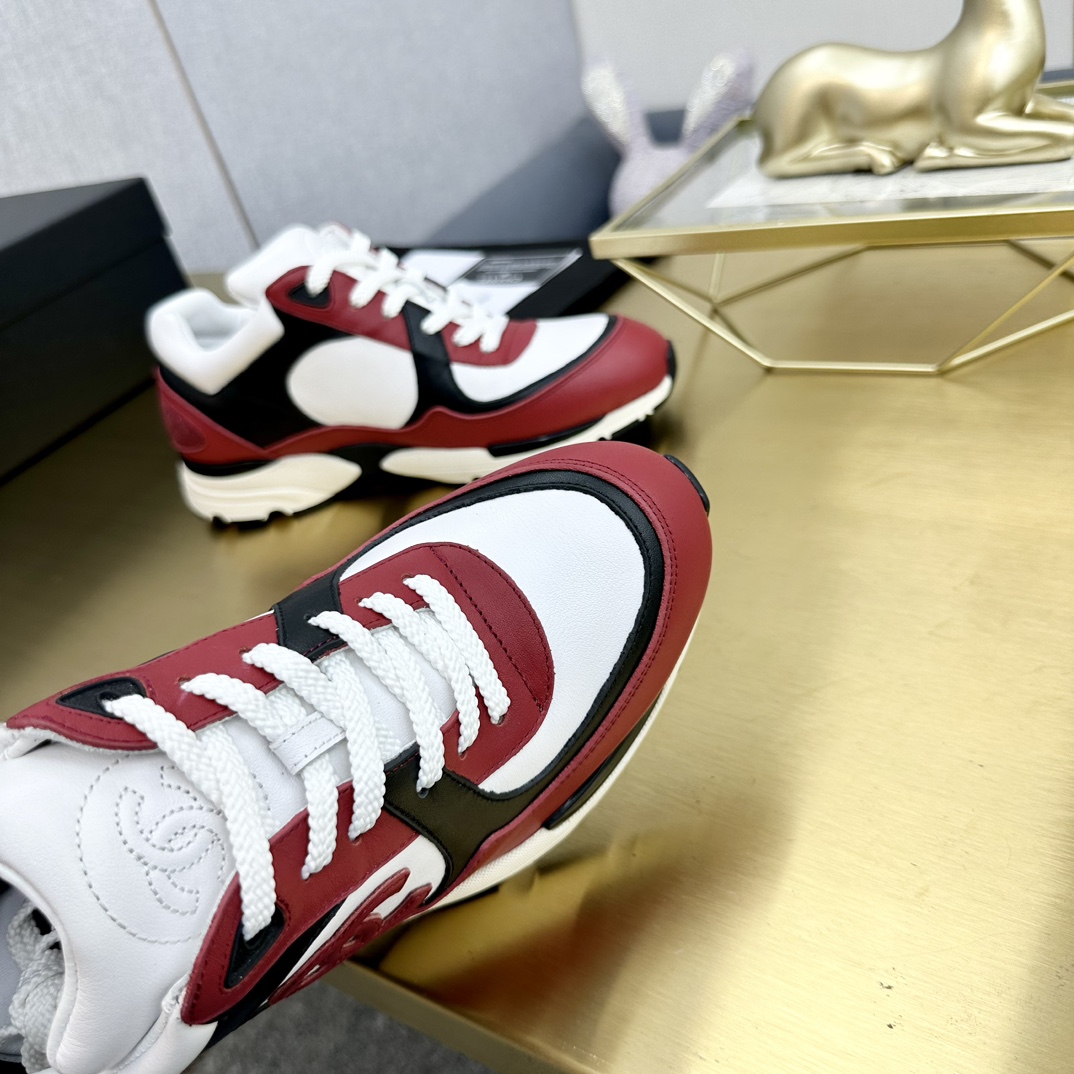 Chanel 一比一紅白黑撞色厚底運動鞋 女士經典老爹鞋|超A仿原單精品圖片 7 Chanel 一比一紅白黑撞色厚底運動鞋 女士經典老爹鞋|歐美奢侈品精品推薦