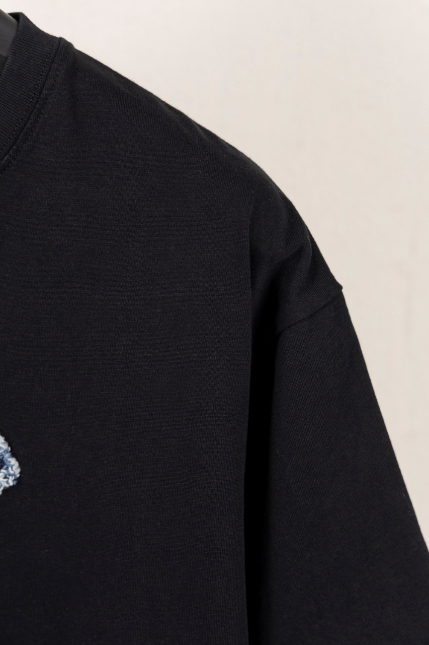 CHANEL高仿短袖T恤 男士牛仔LOGO設計黑色圓領上衣2025時尚新品｜歐美奢侈品精品推薦